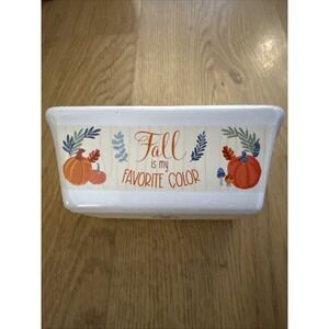 Royal Norfolk Mini Loaf Pan Fall Autumn Harvest  Oven & Micro & Dishwasher Safe
